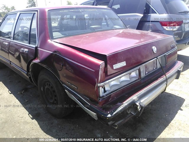 1G4HR54C9KH534043 - 1989 BUICK LESABRE LIMITED RED photo 6