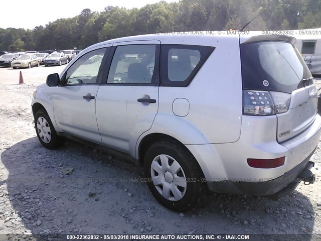 JA4MS31X27U009157 - 2007 MITSUBISHI OUTLANDER ES/LS Gümüş foto 3