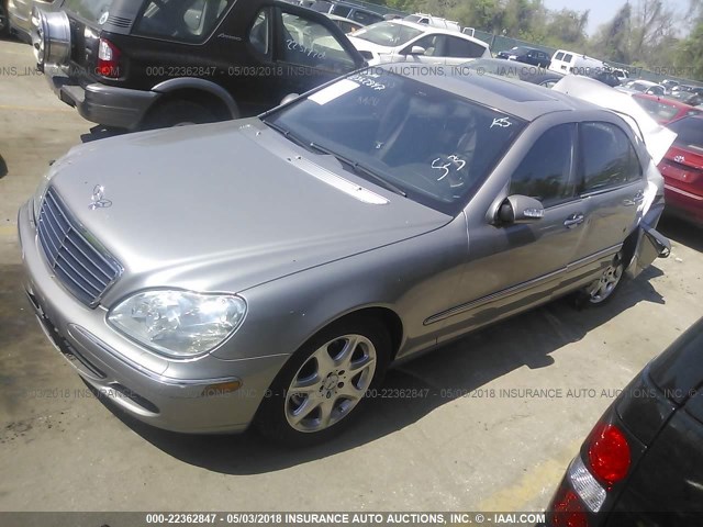 WDBNG83J95A454347 - 2005 MERCEDES-BENZ S 430 4MATIC GRAY photo 2