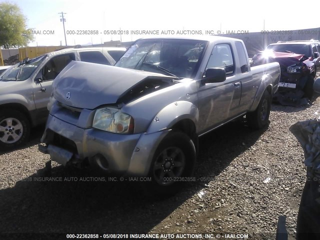 1N6ED26T13C450554 - 2003 NISSAN FRONTIER KING CAB XE/KING CAB SE SILVER photo 2