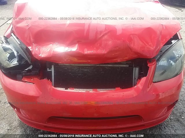 1G1AP14P467630724 - 2006 CHEVROLET COBALT SS SUPERCHARGED RED photo 6