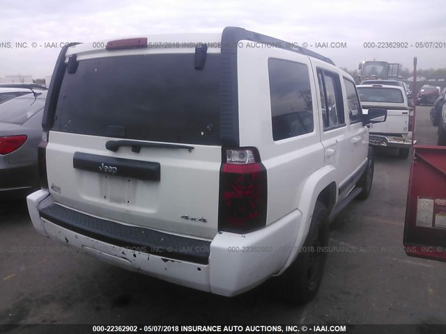 1J8HG48K77C546436 - 2007 JEEP COMMANDER WHITE photo 4
