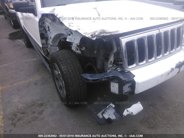 1J8HG48K77C546436 - 2007 JEEP COMMANDER WHITE photo 6