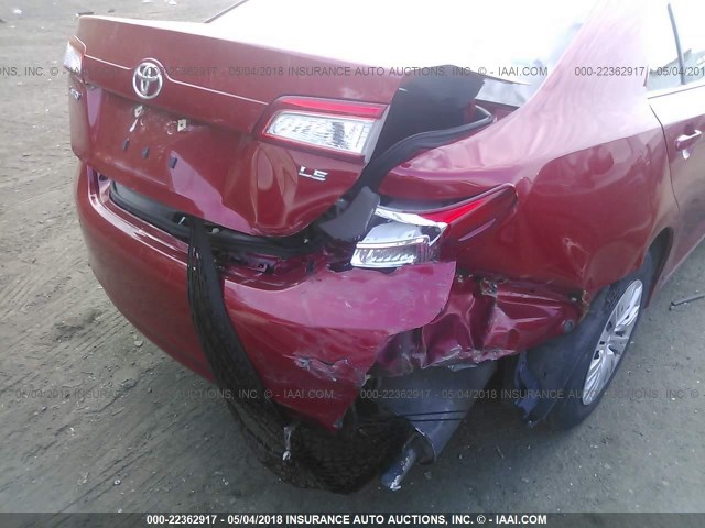4T1BF1FK8CU515732 - 2012 TOYOTA CAMRY SE/LE/XLE RED photo 6