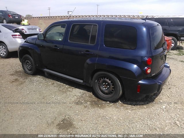 3GNCA13D18S704122 - 2008 CHEVROLET HHR LS BLUE photo 3