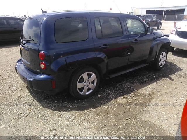 3GNCA13D18S704122 - 2008 CHEVROLET HHR LS BLUE photo 4