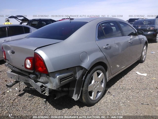 1G1ZJ57708F248898 - 2008 CHEVROLET MALIBU 2LT SILVER photo 4