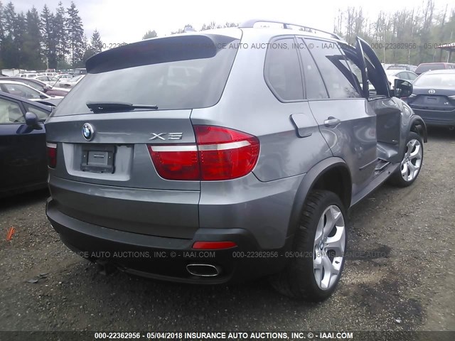 5UXFE83548L163860 - 2008 BMW X5 4.8I GRAY photo 4