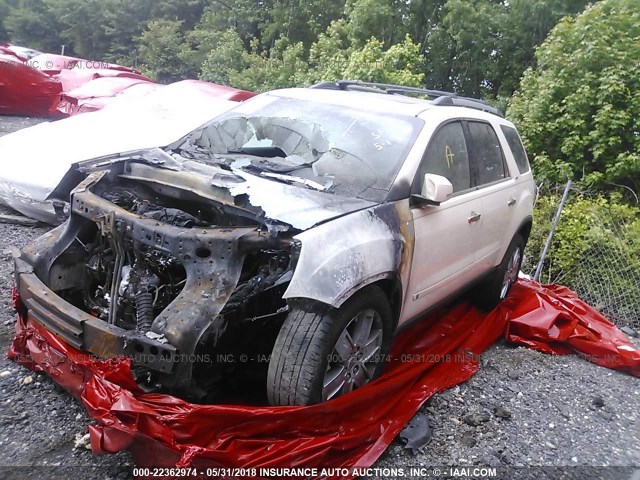 1GKLVNED8AJ152289 - 2010 GMC ACADIA SLT-2 WHITE photo 2