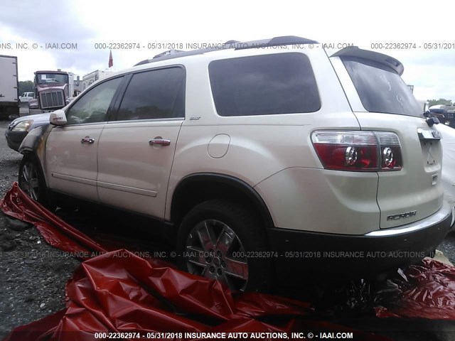 1GKLVNED8AJ152289 - 2010 GMC ACADIA SLT-2 WHITE photo 3