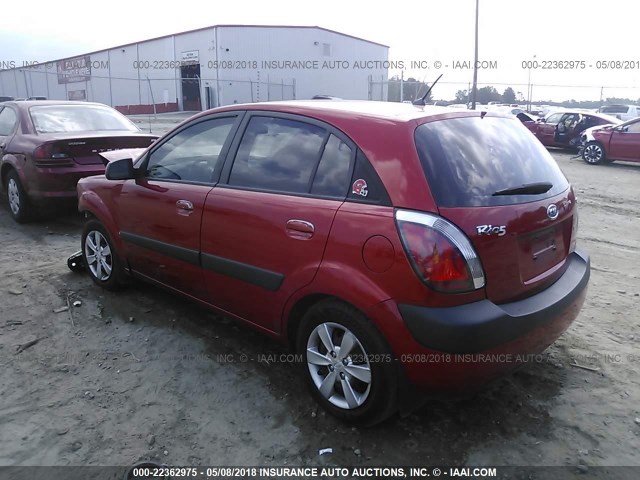 KNADE163186394897 - 2008 KIA RIO 5 SX RED photo 3