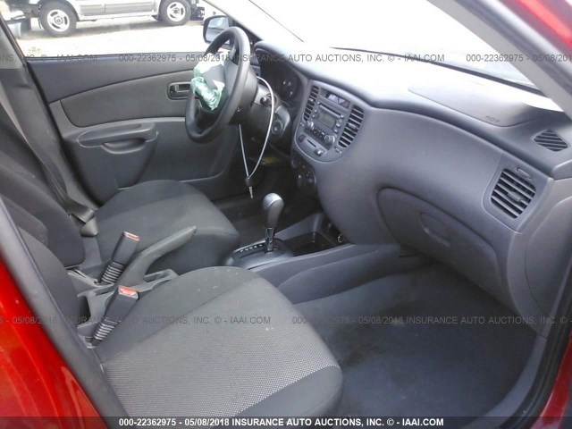 KNADE163186394897 - 2008 KIA RIO 5 SX RED photo 5