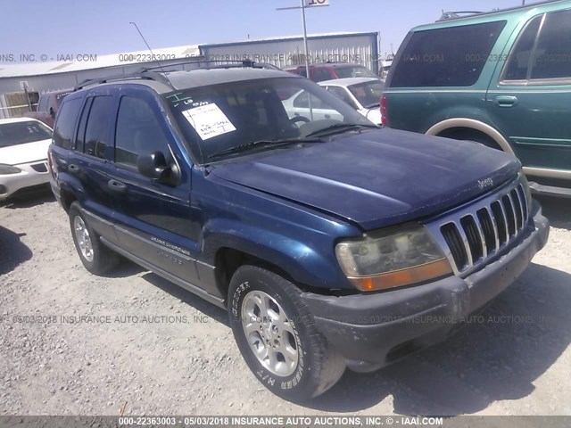 1J4G248S2YC387242 - 2000 JEEP GRAND CHEROKEE LAREDO BLUE photo 1