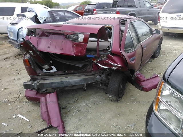 3N1AB41D6TL026362 - 1996 NISSAN SENTRA XE/GXE MAROON photo 4