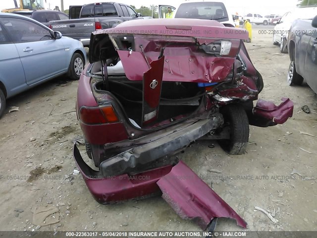 3N1AB41D6TL026362 - 1996 NISSAN SENTRA XE/GXE MAROON photo 6