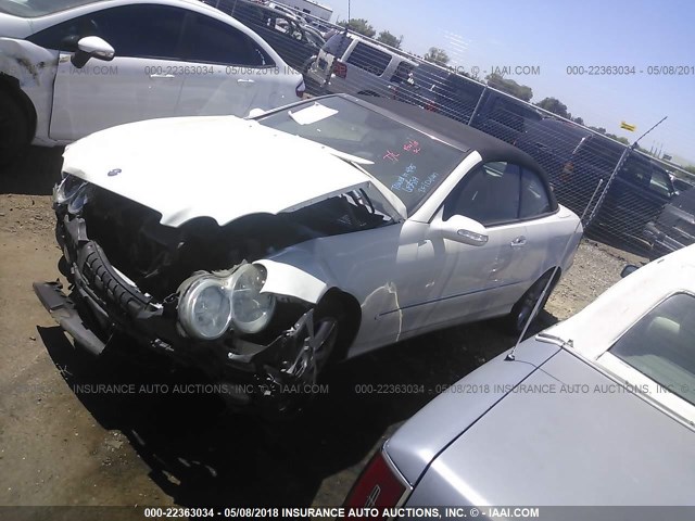 WDBTK56F49F265514 - 2009 MERCEDES-BENZ CLK 350 WHITE photo 2