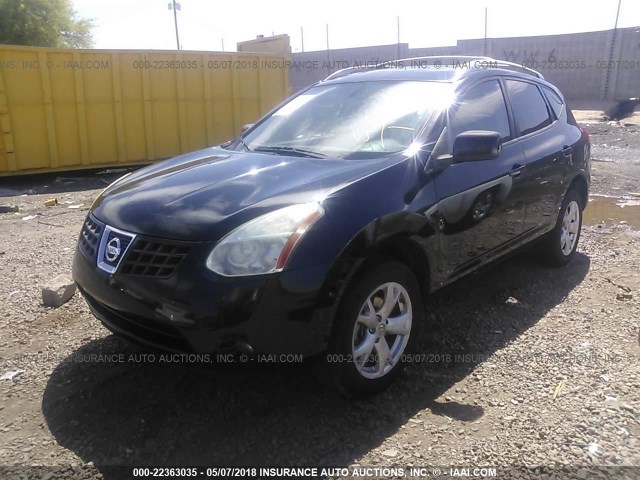 JN8AS58T08W303772 - 2008 NISSAN ROGUE S/SL BLACK photo 2