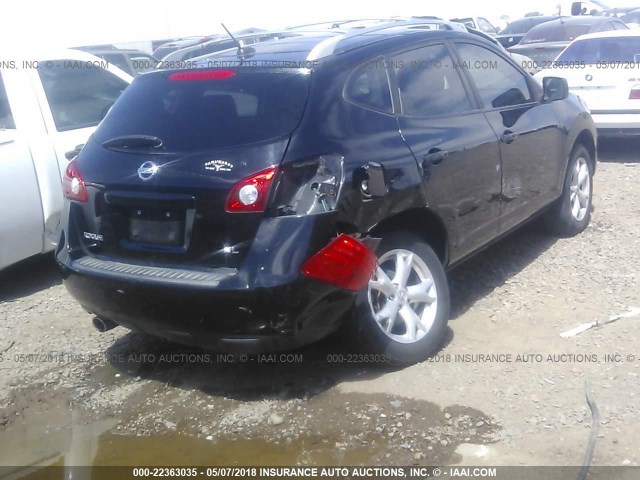 JN8AS58T08W303772 - 2008 NISSAN ROGUE S/SL BLACK photo 4