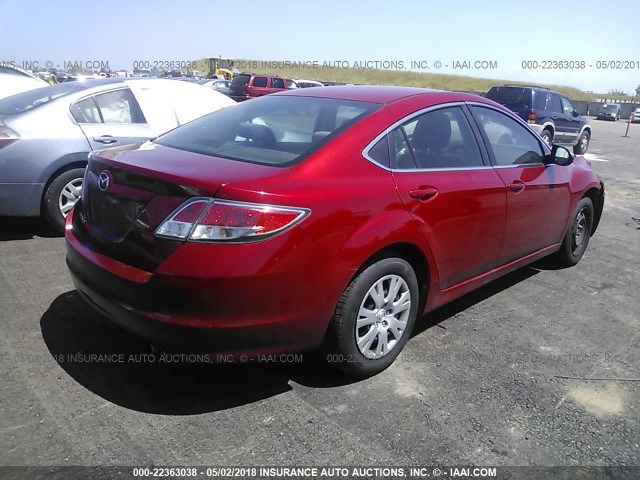 1YVHZ8BH1B5M16133 - 2011 MAZDA 6 I RED photo 4