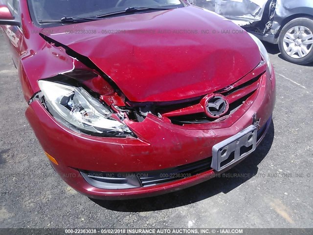 1YVHZ8BH1B5M16133 - 2011 MAZDA 6 I أحمر صورة 6