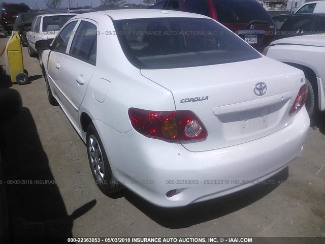 1NXBU4EE7AZ222436 - 2010 TOYOTA COROLLA S/LE/XLE WHITE photo 3