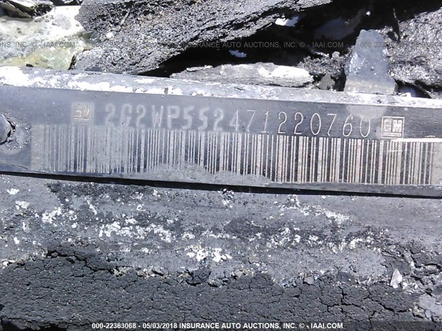 2G2WP552471220760 - 2007 PONTIAC GRAND PRIX Սև լուսանկար 9