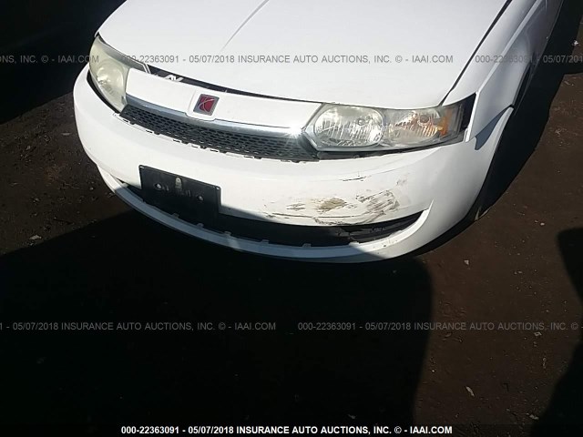 1G8AJ52F23Z123048 - 2003 SATURN ION LEVEL 2 WHITE photo 6