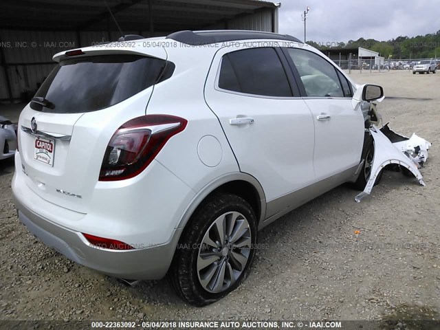 KL4CJASB6JB594298 - 2018 BUICK ENCORE PREFERRED Ақ фото 4
