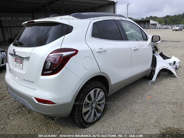 KL4CJASB6JB594298 - 2018 BUICK ENCORE PREFERRED WHITE photo 4