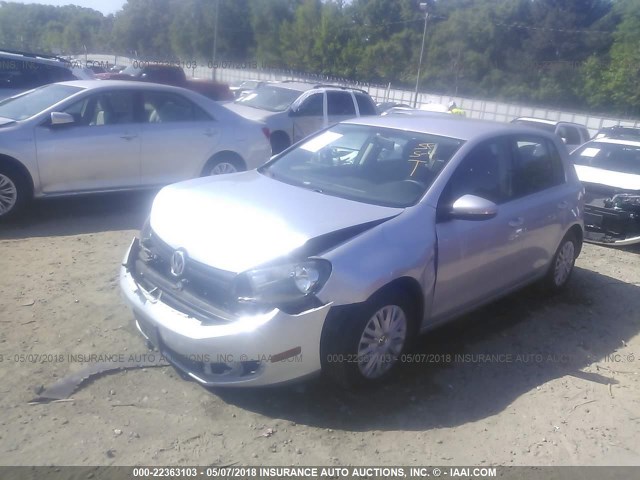 WVWDB7AJ7DW133255 - 2013 VOLKSWAGEN GOLF SILVER photo 2