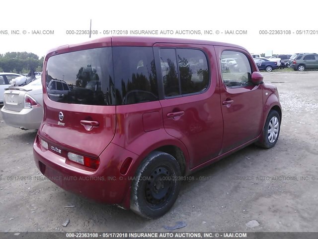 JN8AZ2KR8AT170760 - 2010 NISSAN CUBE S/SL/KROM RED photo 4