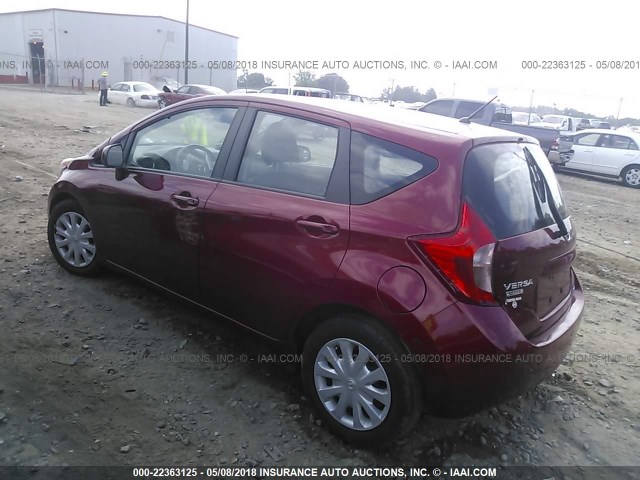 3N1CE2CP1EL370602 - 2014 NISSAN VERSA NOTE S/S PLUS/SV/SL RED photo 3