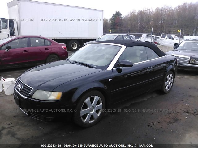 WAUDT48H26K006757 - 2006 AUDI A4 QUATTRO BLACK photo 2