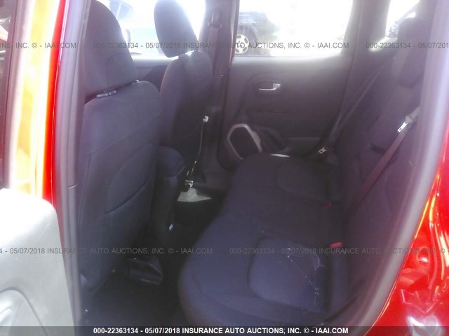 ZACCJABB0HPG38026 - 2017 JEEP RENEGADE LATITUDE RED photo 8