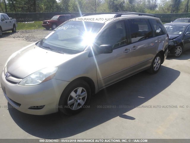 5TDZA23C46S442761 - 2006 TOYOTA SIENNA CE/LE GOLD photo 2