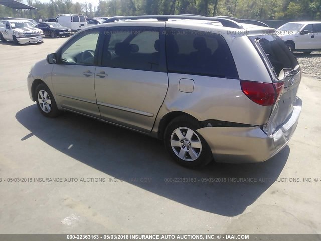 5TDZA23C46S442761 - 2006 TOYOTA SIENNA CE/LE GOLD photo 3