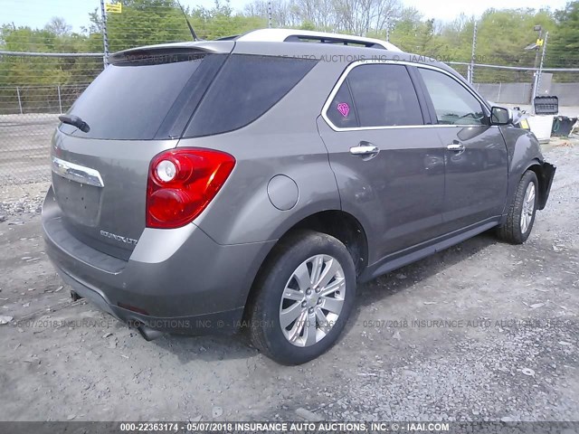 2CNFLGEY7A6227652 - 2010 CHEVROLET EQUINOX LTZ TAN photo 4