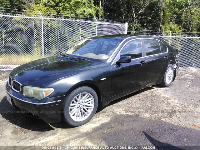 WBAGN63433DR10561 - 2003 BMW 745 LI შავი ფოტო 2