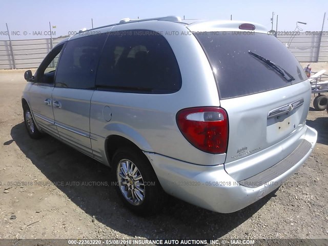 2C8GT64L61R215076 - 2001 CHRYSLER TOWN & COUNTRY LIMITED Light Blue photo 3