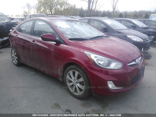 KMHCU4AE6DU319237 - 2013 HYUNDAI ACCENT GLS/SE RED photo 1