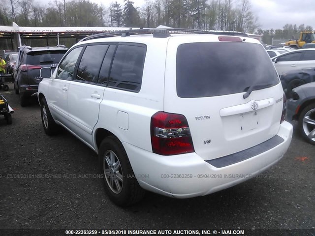 JTEDP21A040027989 - 2004 TOYOTA HIGHLANDER LIMITED WHITE photo 3