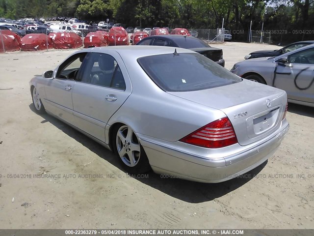 WDBNG75J54A403269 - 2004 MERCEDES-BENZ S 500 SILVER photo 3