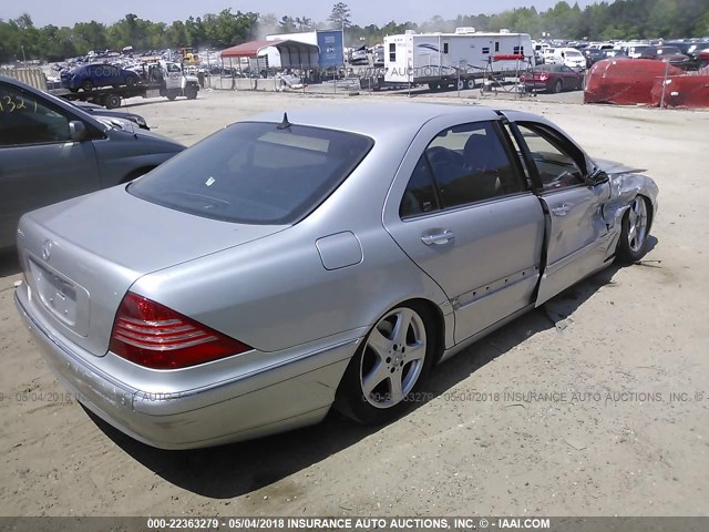 WDBNG75J54A403269 - 2004 MERCEDES-BENZ S 500 SILVER photo 4