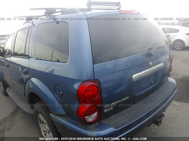 1D4HB48N05F557017 - 2005 DODGE DURANGO SLT BLUE photo 6