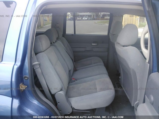 1D4HB48N05F557017 - 2005 DODGE DURANGO SLT BLUE photo 8