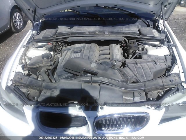 WBAPH5C59BA446430 - 2011 BMW 328 I SULEV WHITE photo 10