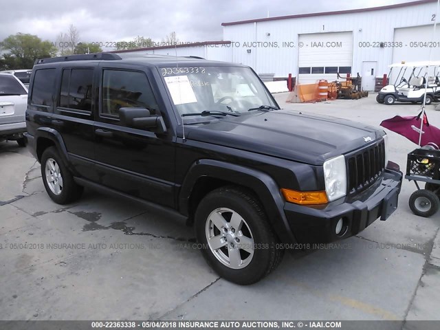 1J8HG48KX6C231662 - 2006 JEEP COMMANDER BLACK photo 1