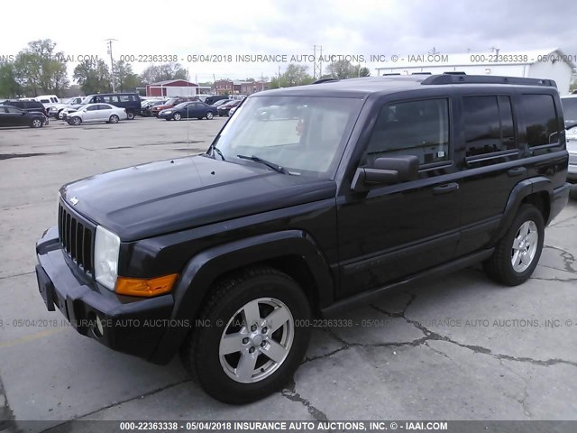 1J8HG48KX6C231662 - 2006 JEEP COMMANDER BLACK photo 2