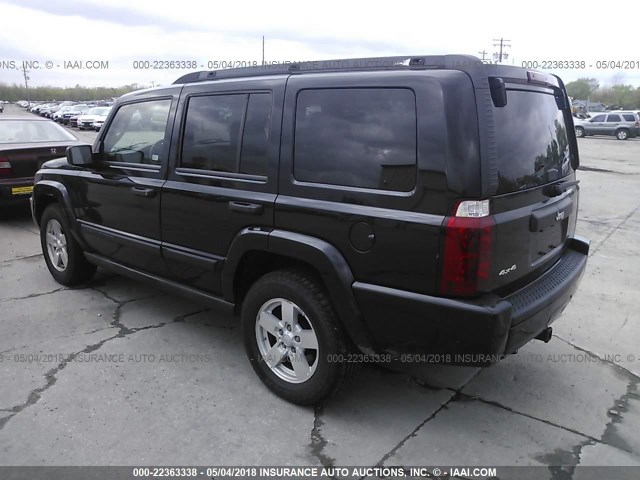 1J8HG48KX6C231662 - 2006 JEEP COMMANDER BLACK photo 3