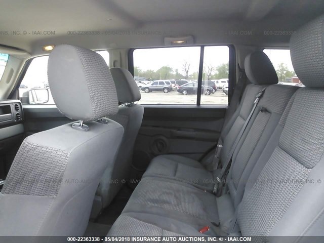 1J8HG48KX6C231662 - 2006 JEEP COMMANDER BLACK photo 8